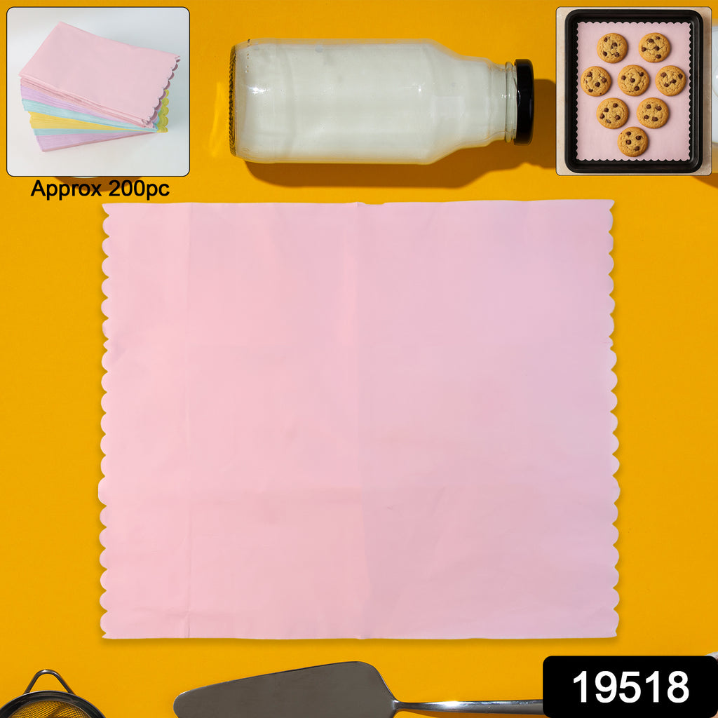 Multi-color Oil-absorbing Baking Paper Sheets Approx 200 Pcs