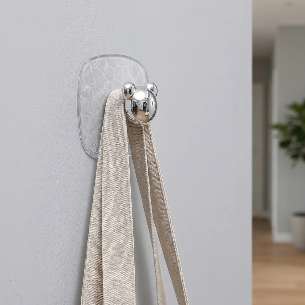 All-plastic Adhesive Wall Hooks - Strong No Damage Easy To Install (3 Pc Set)