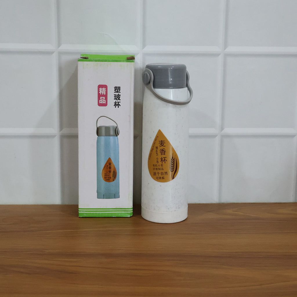 Premium Glass Water Bottle With Mobile Phone Holder (1 Pc 380 Ml)
