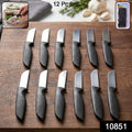 Kitchen Knife Set With Ergonomic Handles Stainless Steel Chef Knives (12 Pc)