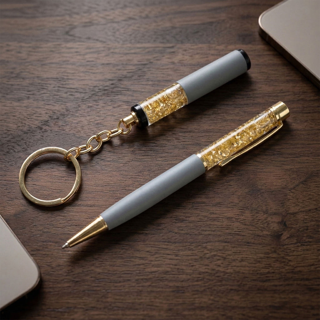 Premium 2 In 1 Keychain And Pen Combo Gift Set