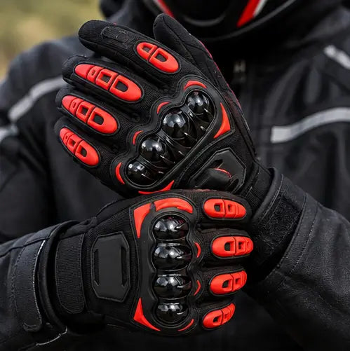 Motorcycle Riding Gloves – Full Finger Breathable Anti-Slip with Hard Knuckle Protection
