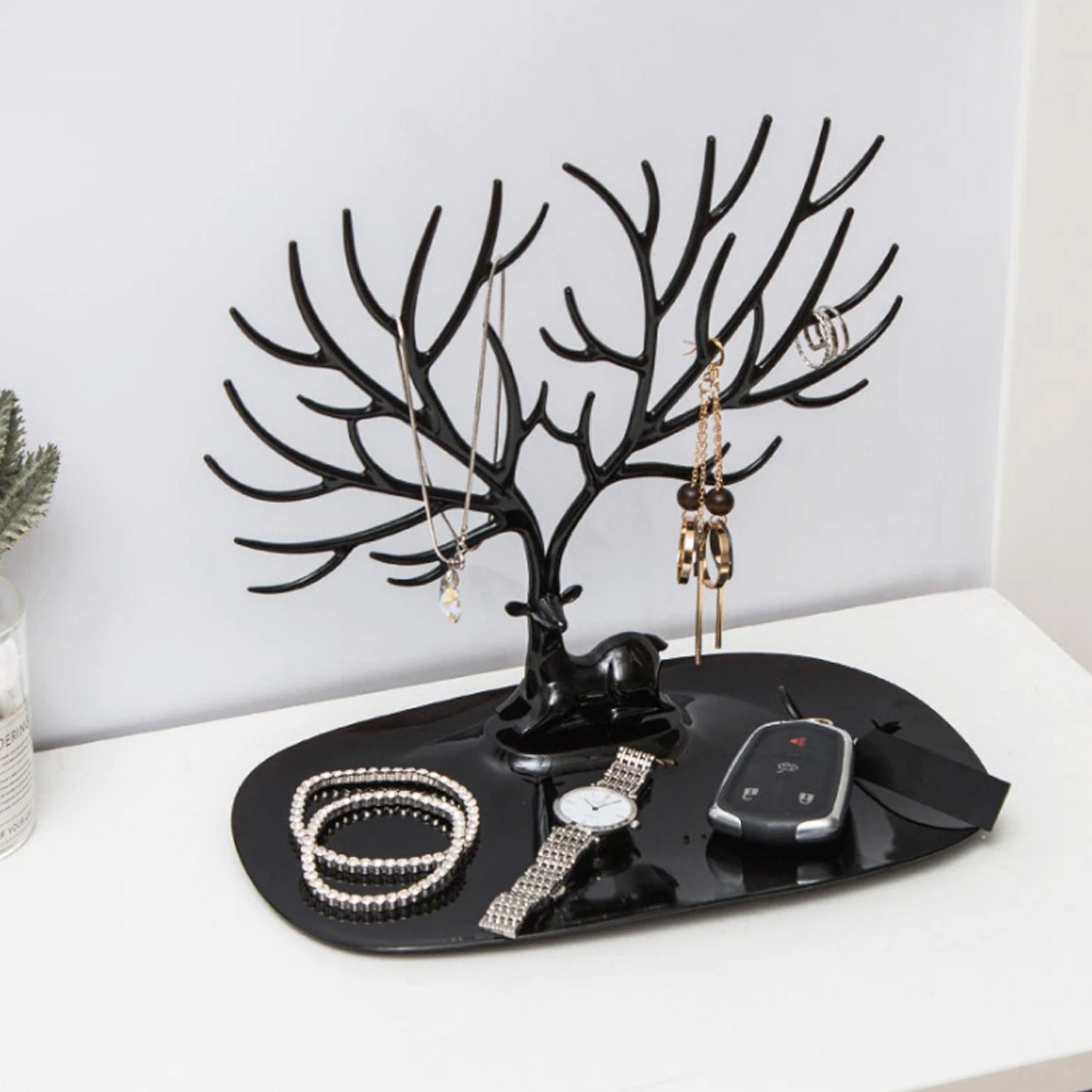 1788 Deer Shaped Jewellery Display Holder Earring Necklace Holder Organiser (1pc Only)