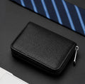 Premium PU Leather Credit Card Holder – 9 Slot Zipper Card Wallet for ATM, Debit, Credit & ID Cards