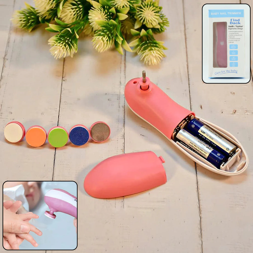 Electric Baby Nail Trimmer With Grinding Heads For Newborn Infant And Toddler - 1223