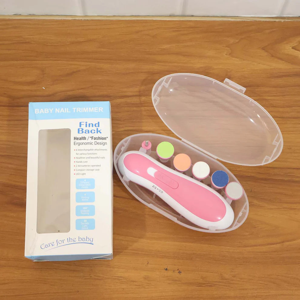 Electric Baby Nail Trimmer With Grinding Heads For Newborn Infant And Toddler - 1223