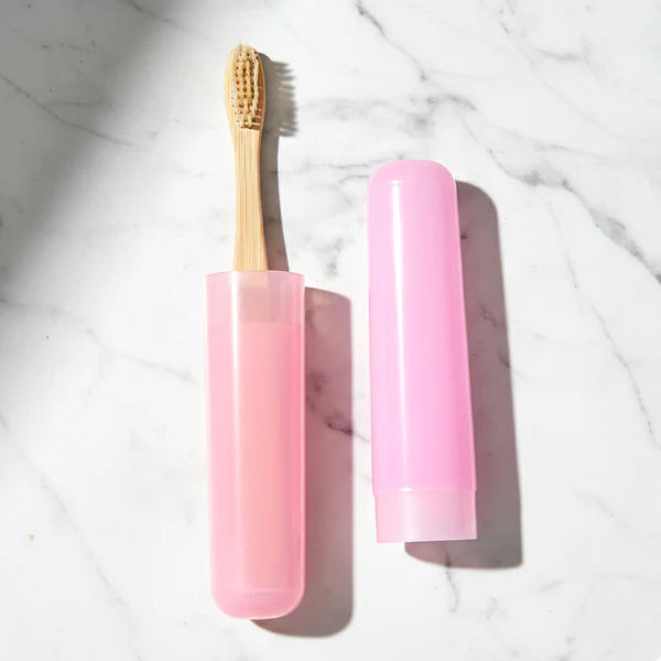2 In 1 Soft Toothbrush And Tongue With Toothbrush Cover Cleaner Scraper For Men And Women Kids Adults Plastic Toothbrush Cover  Case  Holder (1 Pc) - 12721