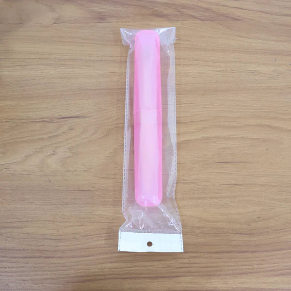 2 In 1 Soft Toothbrush And Tongue With Toothbrush Cover Cleaner Scraper For Men And Women Kids Adults Plastic Toothbrush Cover  Case  Holder (1 Pc) - 12721