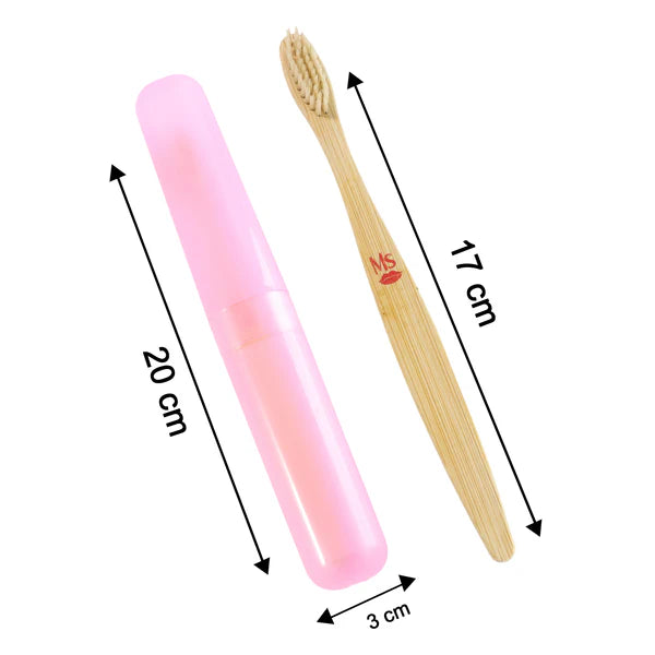 2 In 1 Soft Toothbrush And Tongue With Toothbrush Cover Cleaner Scraper For Men And Women Kids Adults Plastic Toothbrush Cover  Case  Holder (1 Pc) - 12721