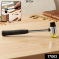 Double Head Rubber Hammer Soft Mallet With Steel Handle Non Slip Grip (1 Pc)