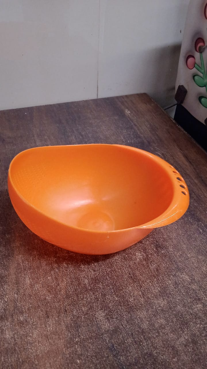 Virgin Rice Bowl Durable Plastic Strainer Water Strainer  Vegetable  Fruits Washing Bowl - 0081