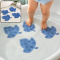Baby Anti-Slip Bath Mat – Leaf Shaped PVC 4 Pc Set | CrystalWash