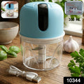 Wireless Usb Rechargeable Mini Electric Garlic Machine  Chopper 3 Blades (250ml)