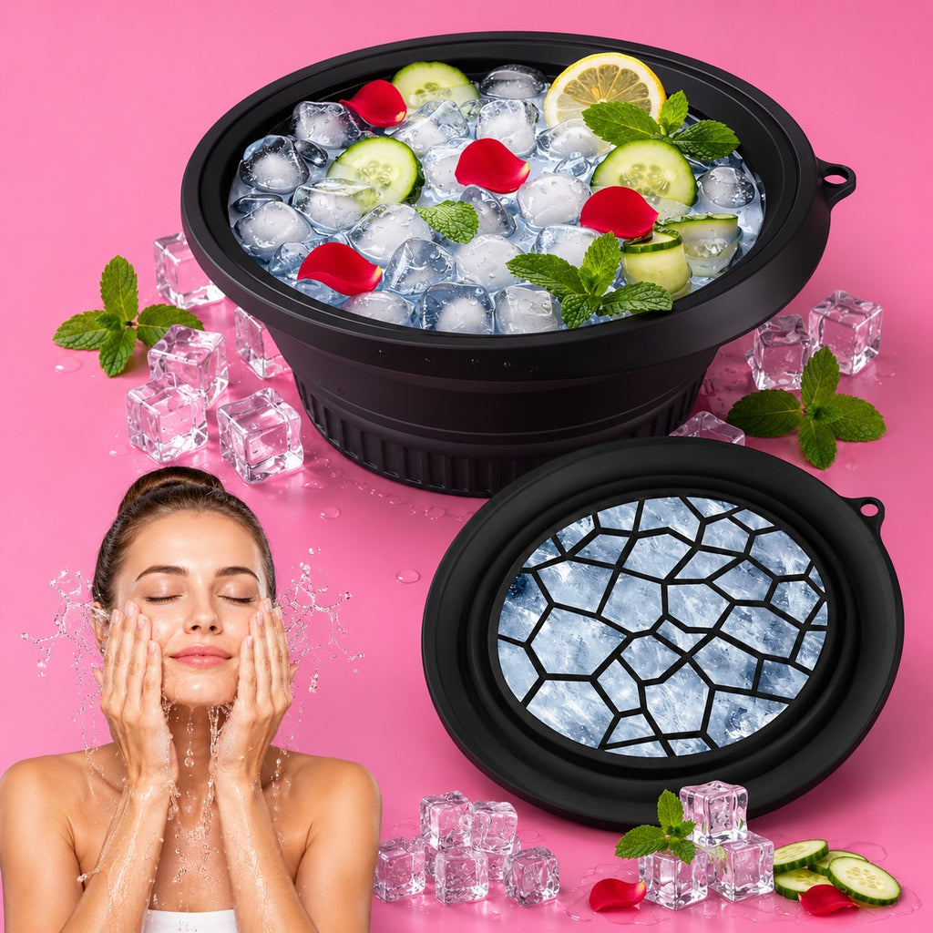 Collapsible Ice Bath Bowl for Facial Ice Therapy & Skin Care