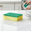 Multi-purpose Medium 2 In 1 Color Scratch Scrub Sponges Sponge Wear Resistance Dish Washing Tool High Friction Resistance Furniture For Refrigerator Sofa For Kitchen Household (1 Pc)
