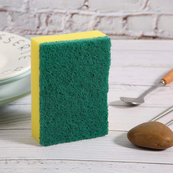 Multi-purpose Medium 2 In 1 Color Scratch Scrub Sponges Sponge Wear Resistance Dish Washing Tool High Friction Resistance Furniture For Refrigerator Sofa For Kitchen Household (1 Pc)