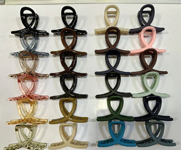 Plastic Hair Clamp Grip Simple Matte Hair Barrette Clamp (1 Pc)