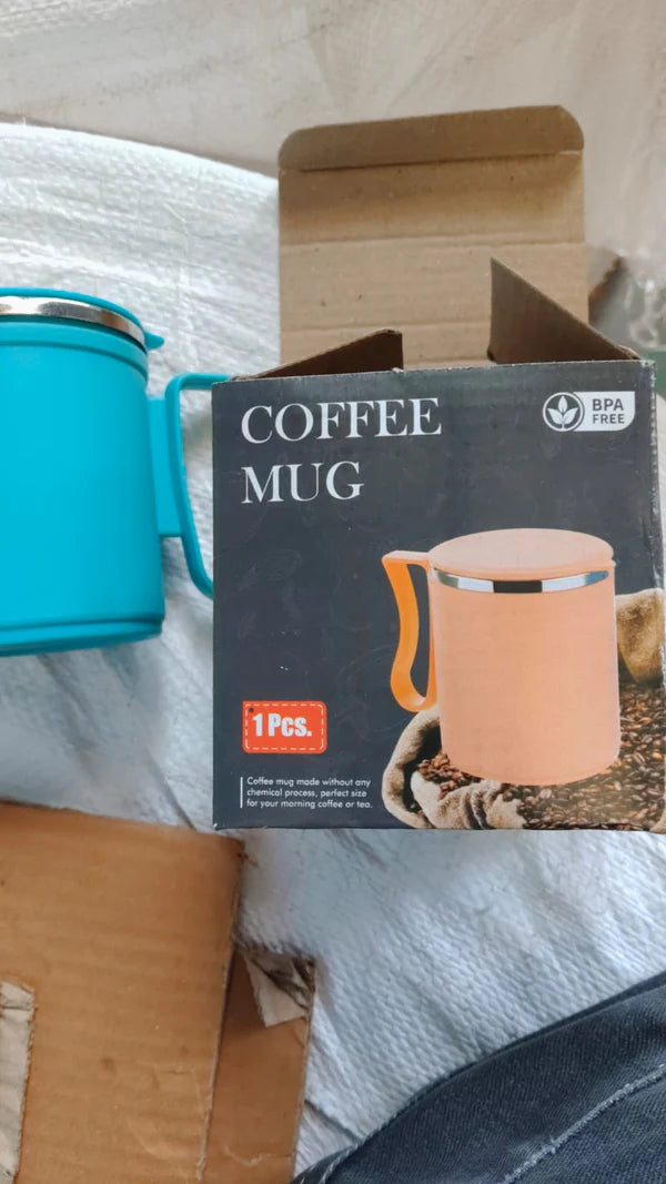 Stainless Steel Lid Cover Hot Coffeetea Mug Hot Insulated Double Wall Stainless Steel Coffee And Milk Cup With Lid - Coffee Cup Approx 250 Ml 300 Ml ( 1 Pc Mix Color)
