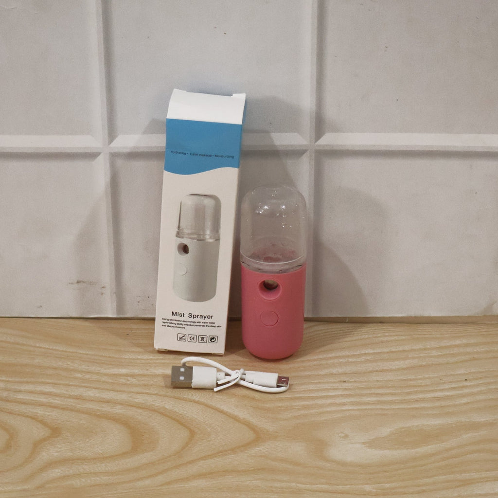 Mini Nano Mist Sprayer Usb Rechargeable Portable Face Steamer Humidifier (1 Pc)