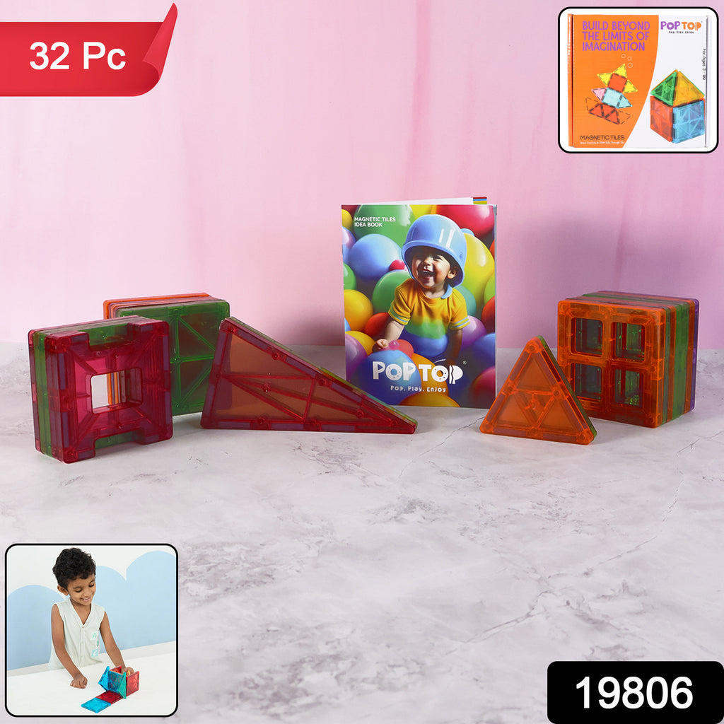 Magnetic Building Tiles - (32pc  Set)