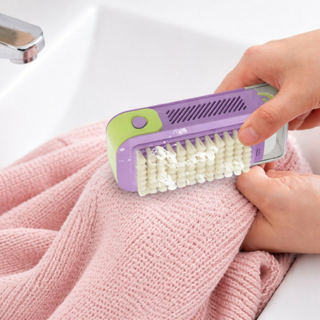 Liquid Dispensing Cleaning Brush with Built-In Soap Dispenser for Home Use (Color may vary)