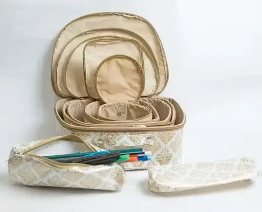 Makeup Vanity Box Set – 7 Pc Travel Organizer