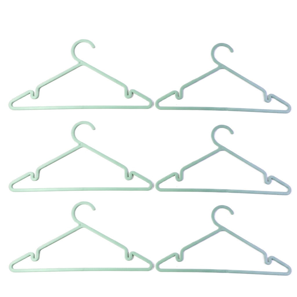 Apex Gripi Cloth Hanger Durable Plastic Clothes Hangers For Wardrobe (6 Pc)