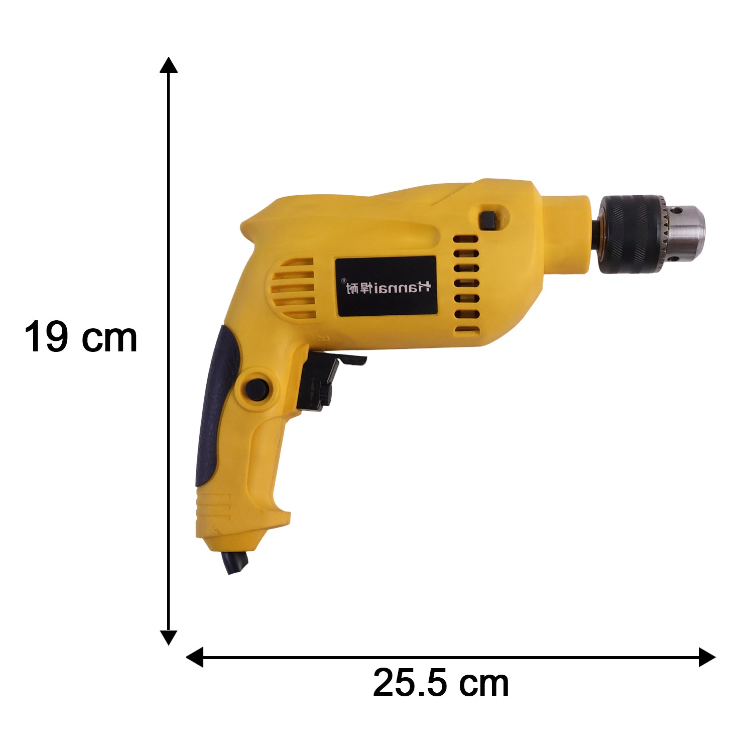 Heavy Duty Electric Drill Machine Tool Kit With Carry Case  2 Pin Plug (1 Set)