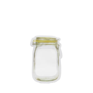 Reusable Airtight Seal Plastic Food Storage Mason Jar Zipper (150ml) (5 pc)