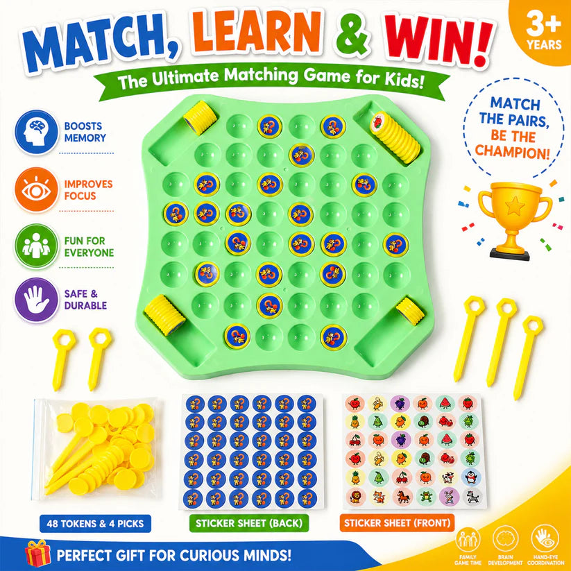 Flip  Match Educational Puzzle Game Toy (1 Set)