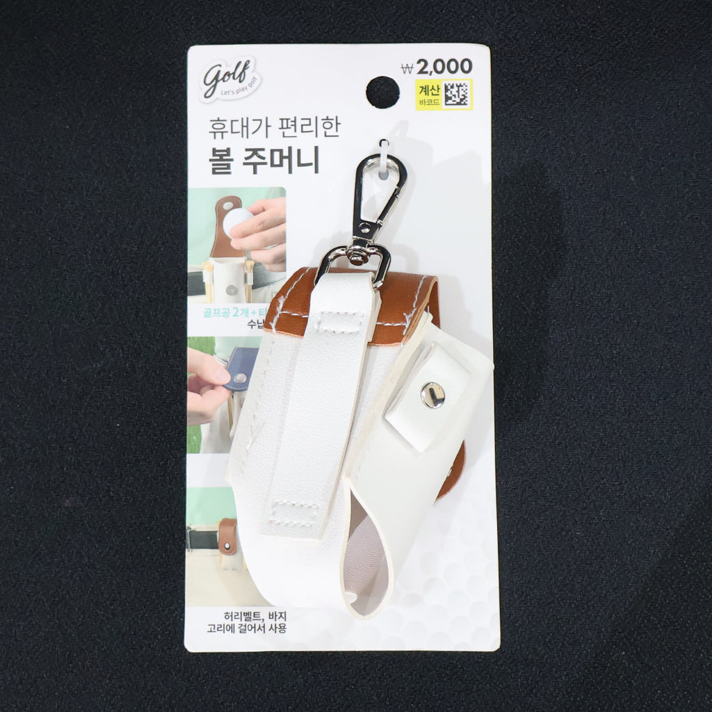 Golf Tees Holder  Mini Ball Pouch With Carabiner - (1 Pc)