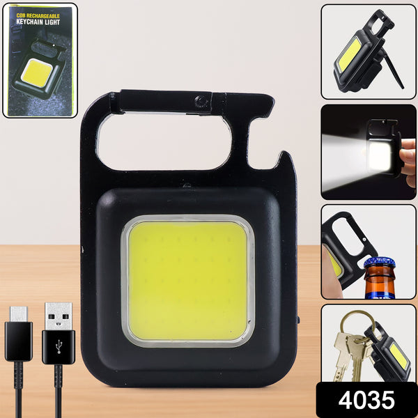 Rechargeable Keychain Mini Flashlight With 4 Light Modes - 4035