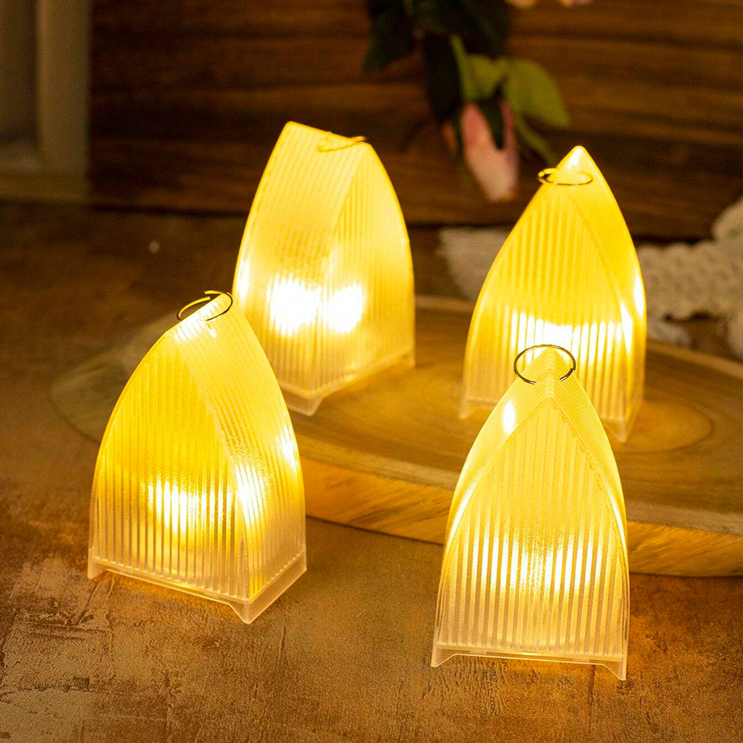 Transparent Decorative Led Candle Lights (24 Pc)
