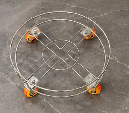 Gas Cylinder Trolley – Heavy-Duty Steel LPG Cylinder Stand with Wheels for Easy Movement