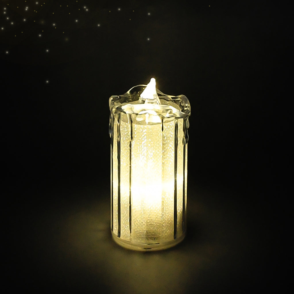 24 Pc Flameless And Smokeless Decorative Melting Candles Led Tea Light Candle Flickering Electronic Candle