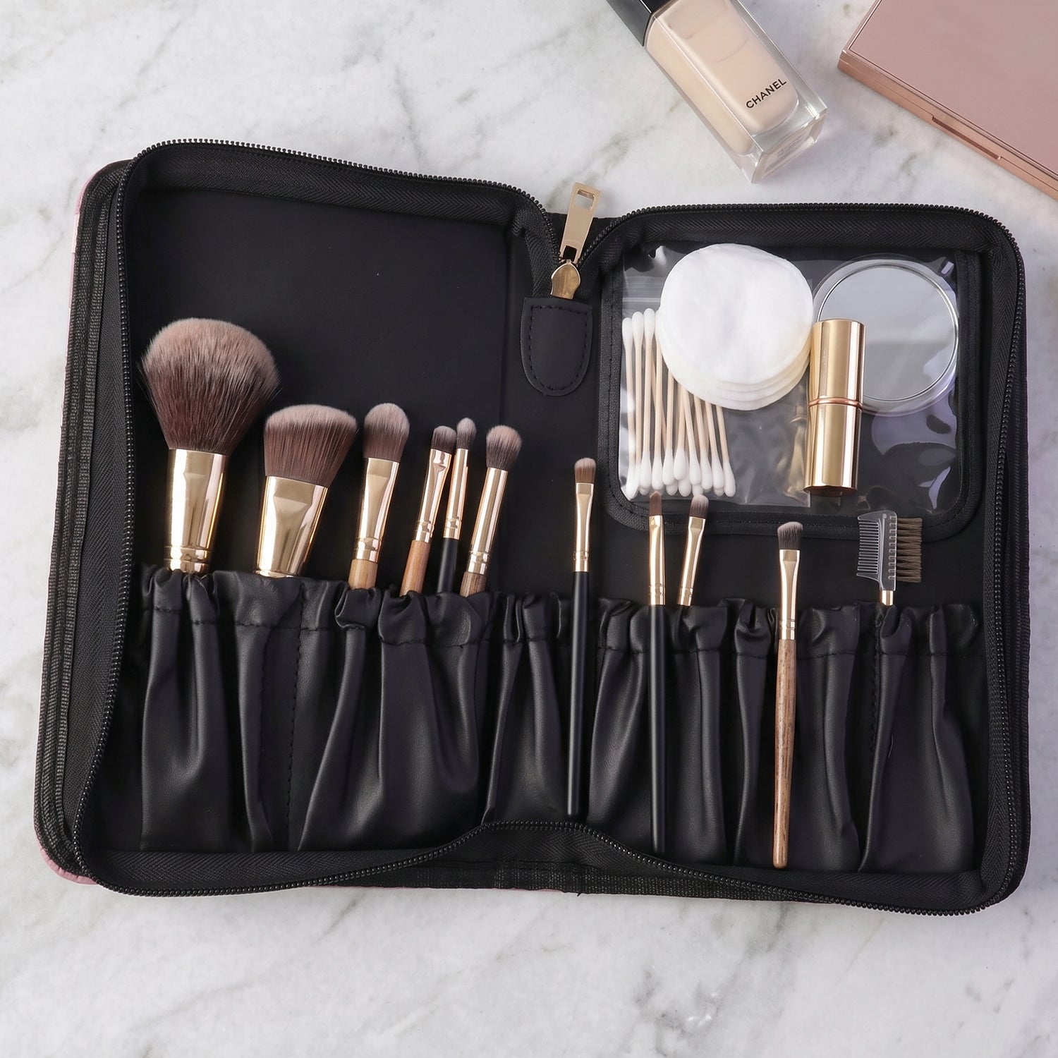 Stylish Makeup Organizer Bag 1 Pc  Premium Zippered Cosmetic Pouch