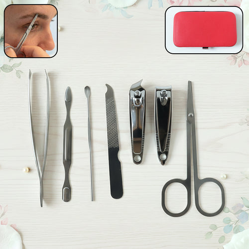 7 In 1 Stainless Steel Manicure Pedicure Grooming Kit