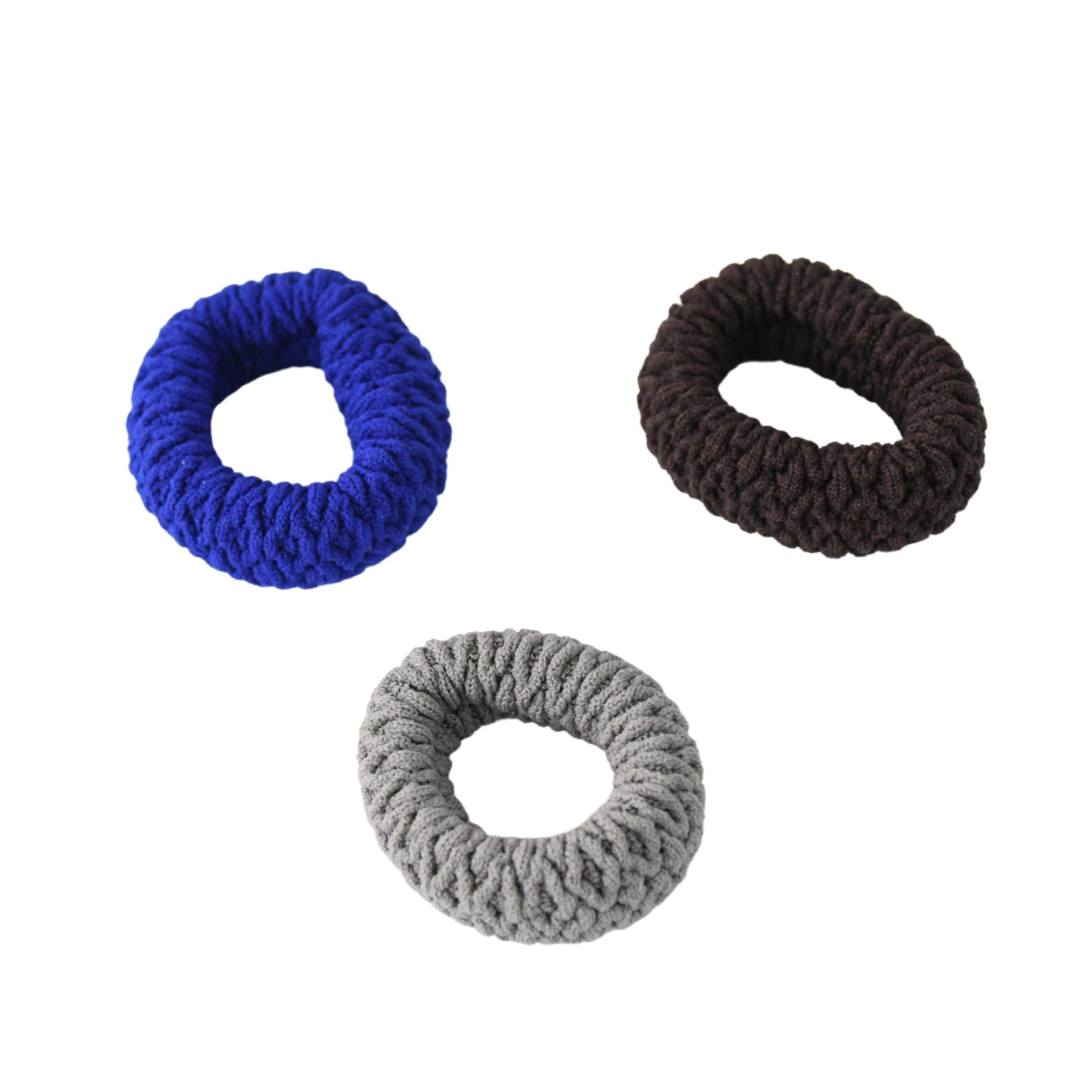 Tyre Shape Hair Rubber Bands Pack Of 3 (Multicolour)