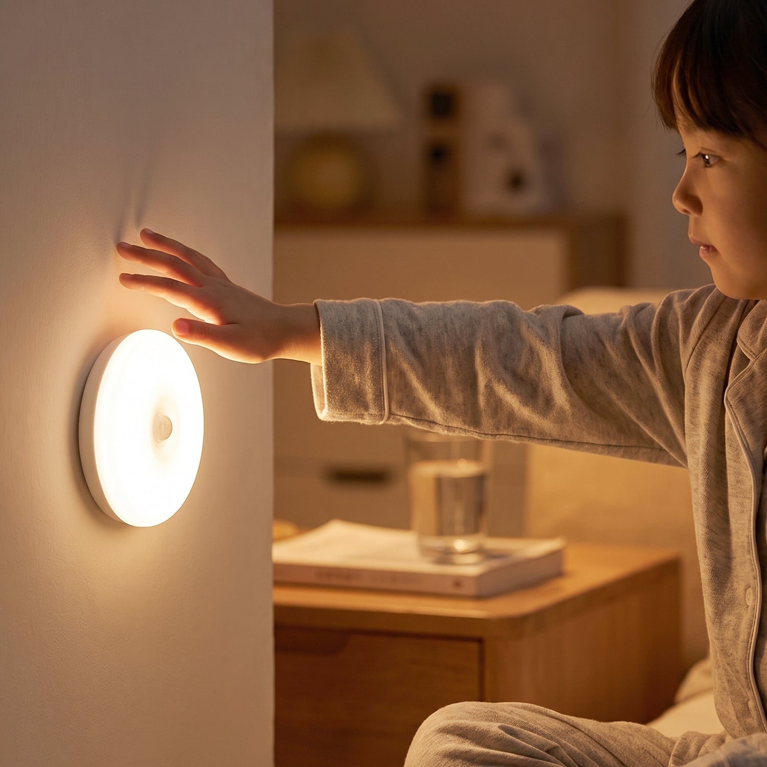 Motion Sensor Led Light Rechargeable Wireless Night Light With Pir Sensor (1 Set)