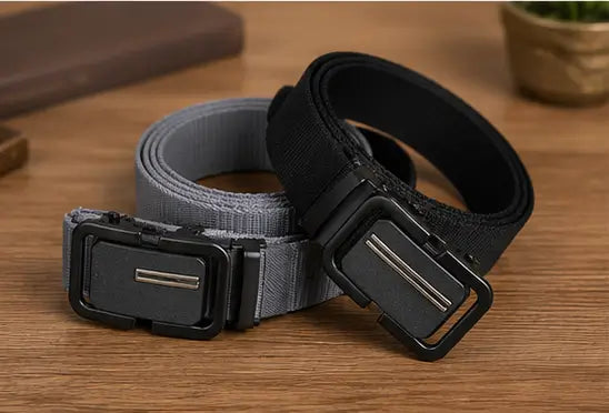 Men's Textured PU Leather Belt – Stylish Casual & Formal Adjustable Waist Belt for Men