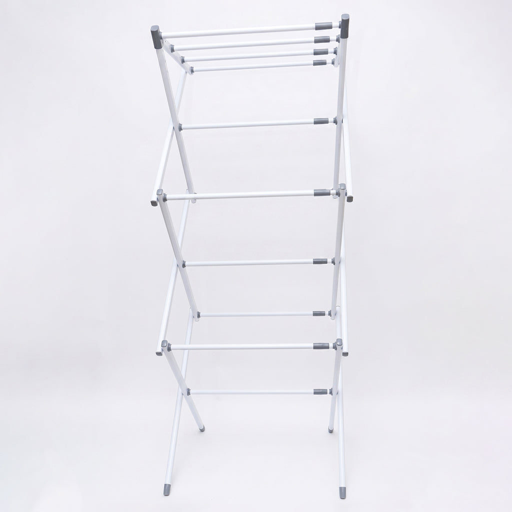 3 Tier Folding Clothes Drying Rack Laundry Cloth Dryer Stand For Balcony (1 Set)