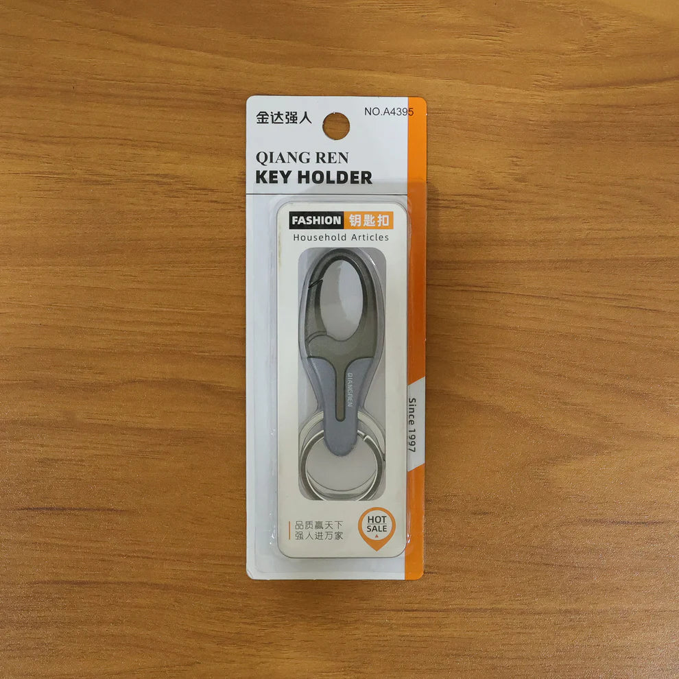 Stylish Metal Key Holder Keychain With Secure Lock Clip 1 Pc