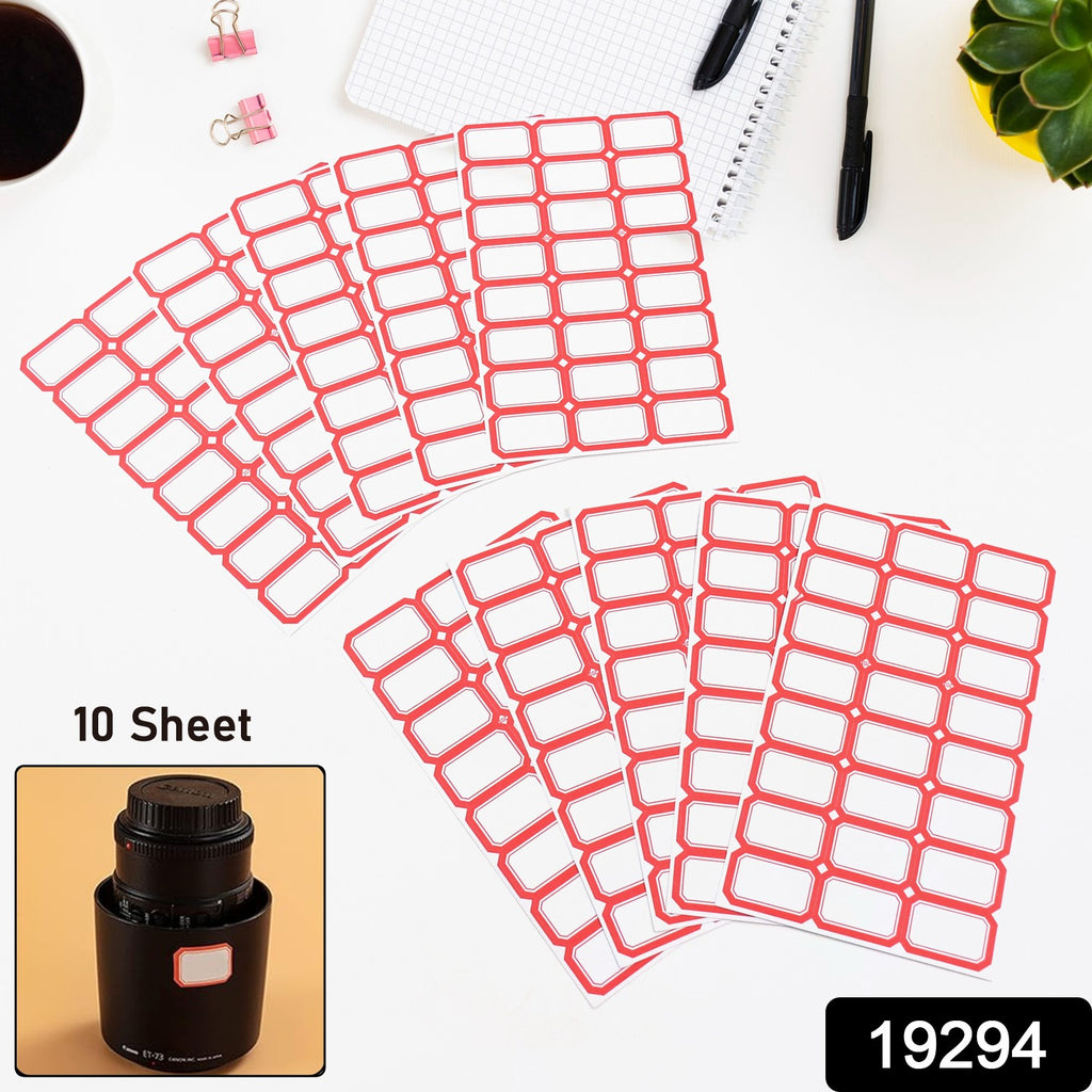 Multipurpose Blank Label Sticker Sheets Pack Of Sheets (10 Sheet Set)