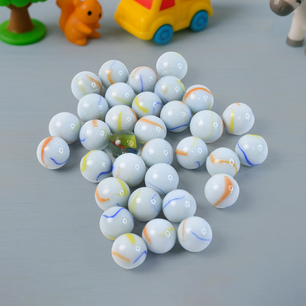 Classic Glass Marbles Pack Of Approx 30 Pc