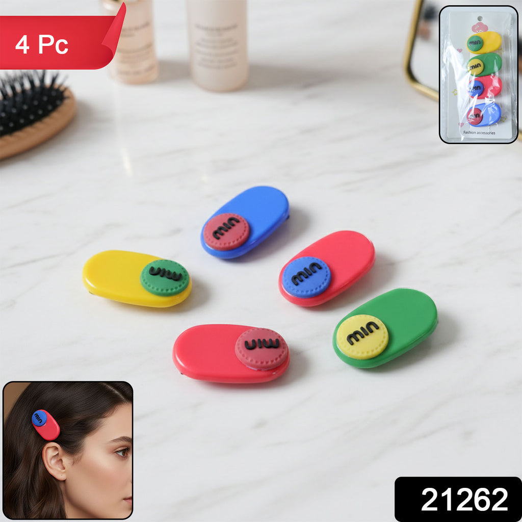 Decorative Hair Clip Set (4 Pc)