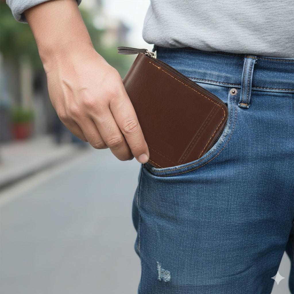 Premium Zip-around Card Holder Wallet (1 Pc)