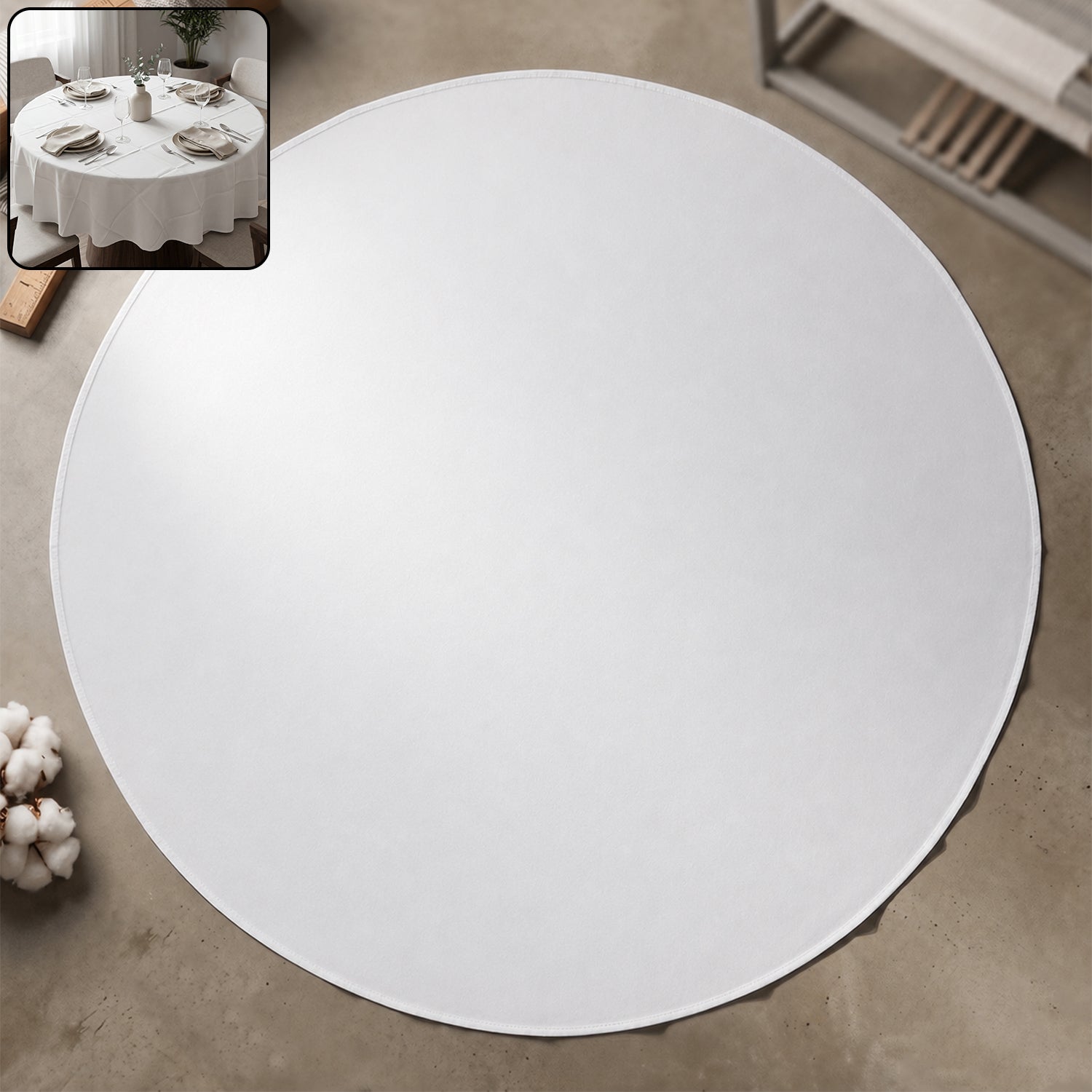 Multipurpose Round Dining Table Mat (1 Pc 150x150 Cm)