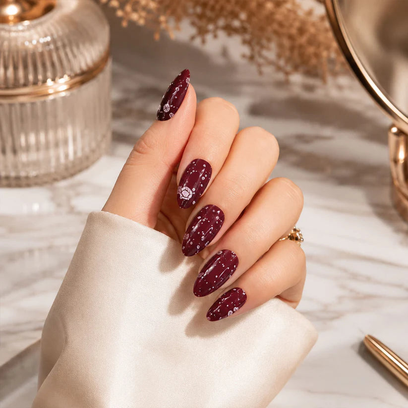 Premium Artificial False Nail Set With Mix Design - (Set)
