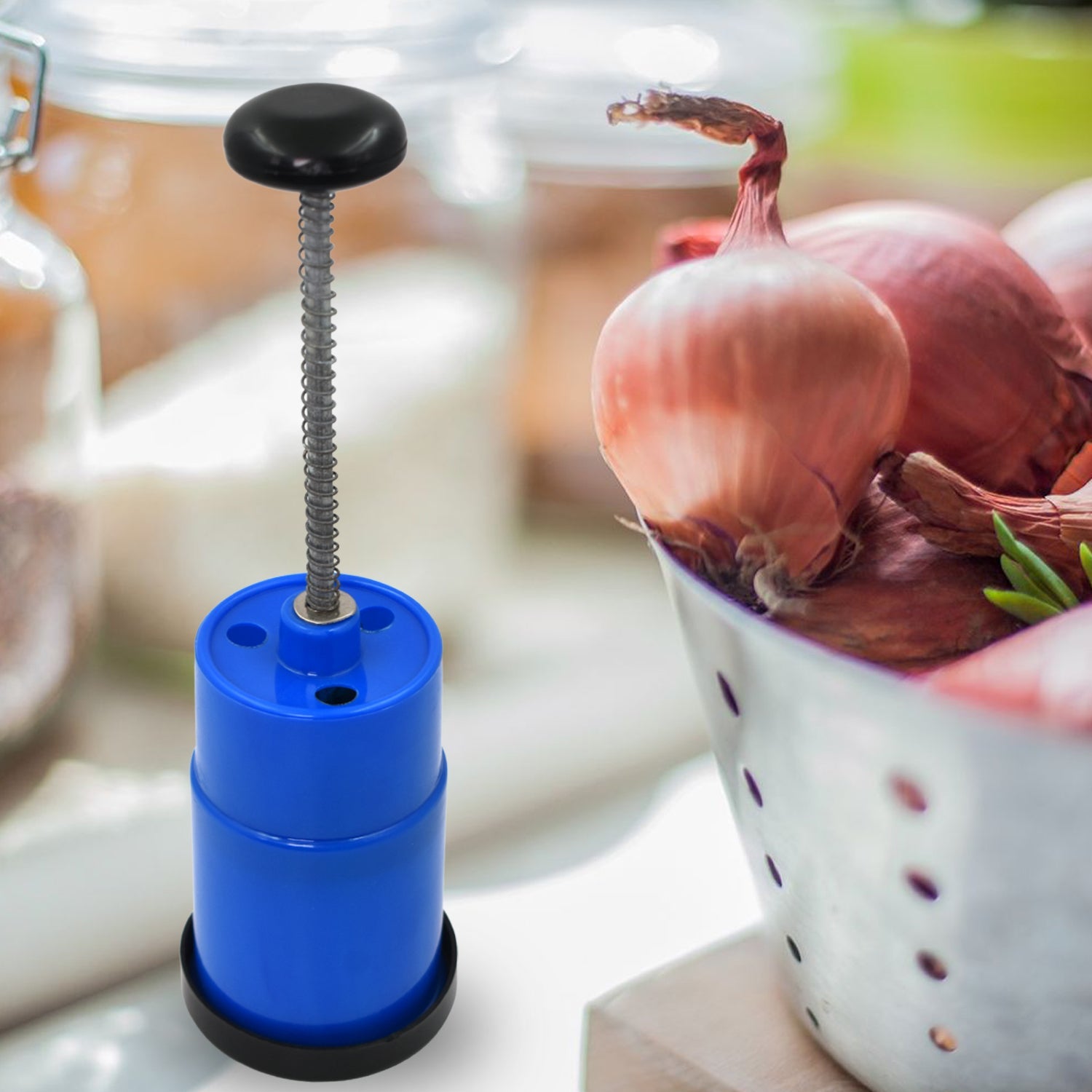 Onion Vegetable Hand Press Cutting Chopper (1 Pc  Mix Color)