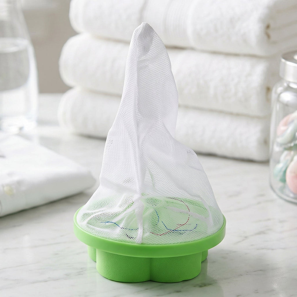 Washing Machine Floating Hair Lint Catcher  Reusable Mesh Flower Filter